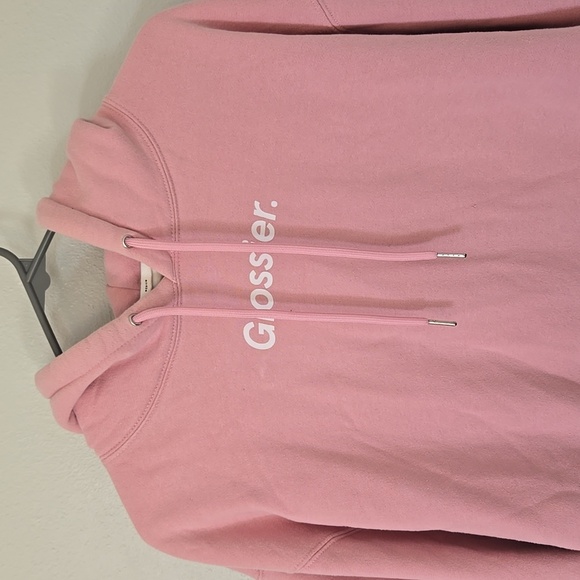 Glossier | Pink Hoodie Size Medium - Picture 1 of 9